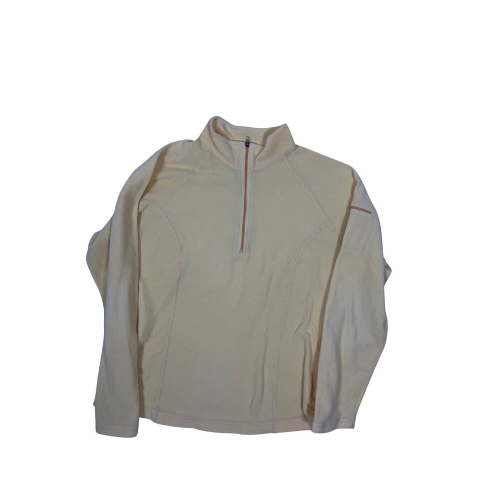 L.L. Bean Pastel Yellow 1/4 Zip Fleece Women’s Small | Cozy Pullover Lightweight